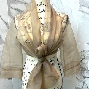 Adriana Papell sheer tie top
